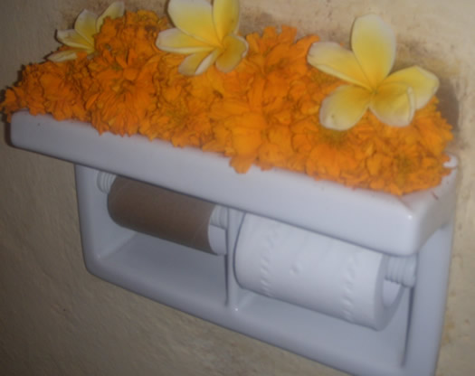Bali flores papel higi  nico